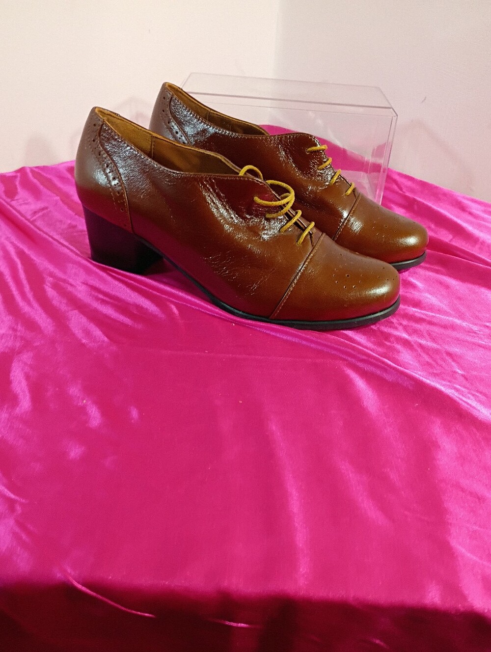 Julia Bo Vienna Oxford Pumps Woman's Sz 7 In Brown NWT